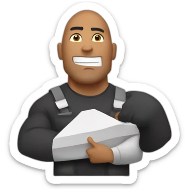 The rock holding up a stop sign sticker