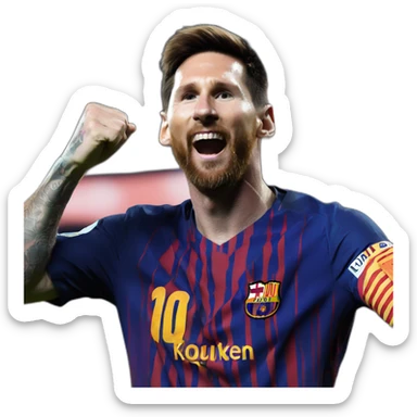 Messi win the Champions league sticker