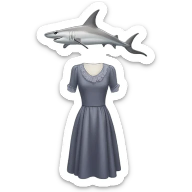 hammerhead shark in dress sticker
