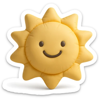 smiling sun sticker