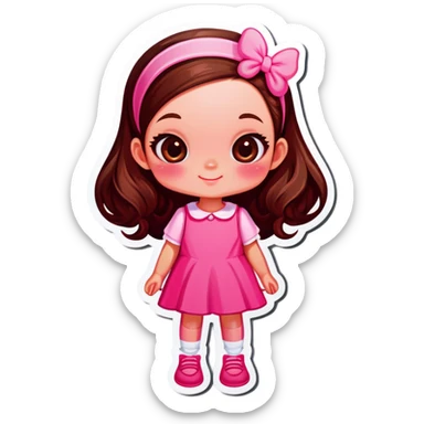 pink girl sticker