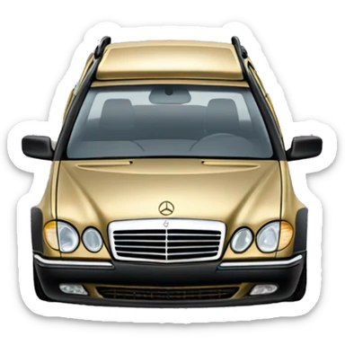 2001 Mercedes e320 wagon gold car sticker