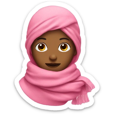Pink scarf sticker