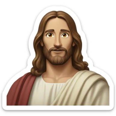 jesus carrying a coran hyperrealistic sticker