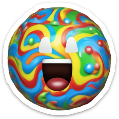 Person as a chewy jawbreaker sticker