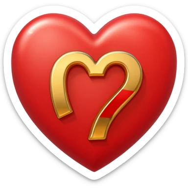 A red heart with the letter "J" in the middle sticker
