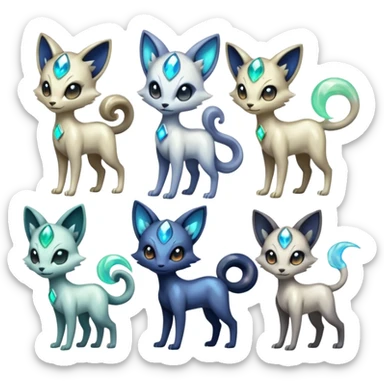 Genet-Absol-Meloetta-Primagen-fusion-creature  sticker