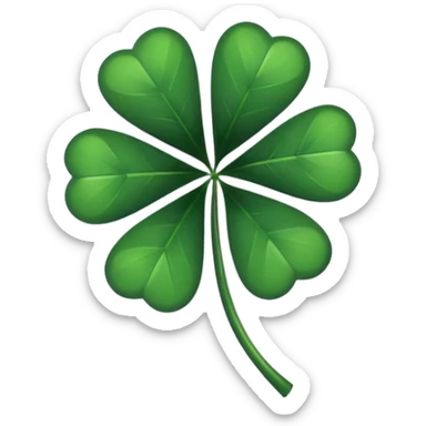 A completely black five leaf clover sticker