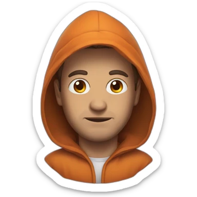 man in a halloween costume sticker