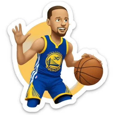 steph curry shooting basketball sticker