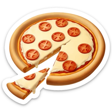 part de pizza au poulet séparés  sticker