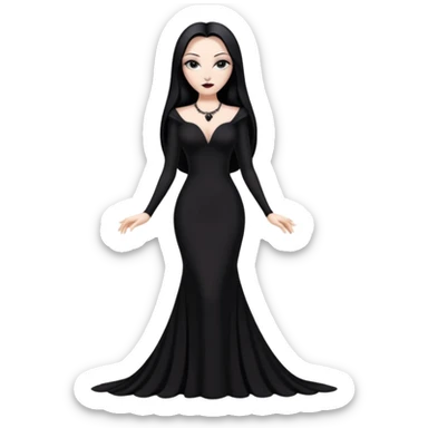 Morticia Addams sexy sticker
