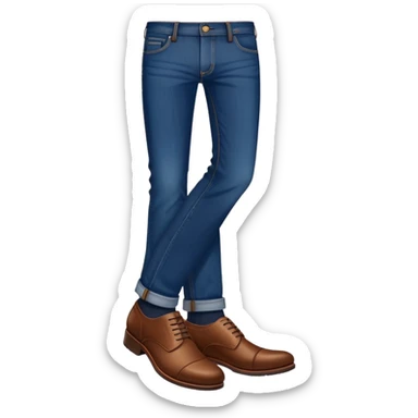 jeans and brown shoes sticker