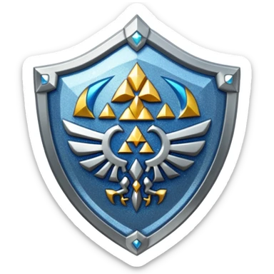glitter shield Hylian sticker