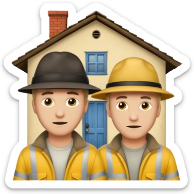 two guys trespassing their house sticker