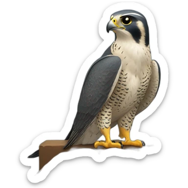 peregrine falcon reading sticker