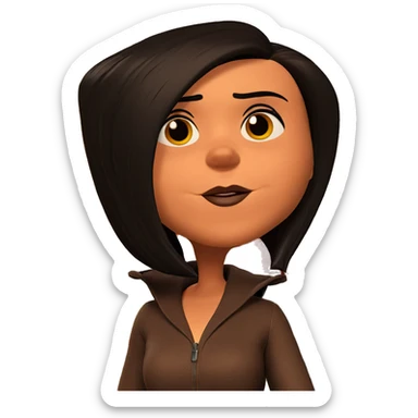 black haired beauty parody sticker