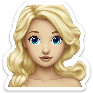 Mermaid blonde  and blue eyes sticker
