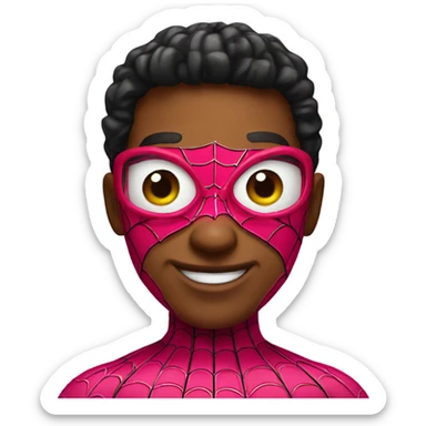 pink spiderman sticker