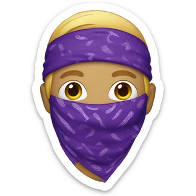purple bandana sticker