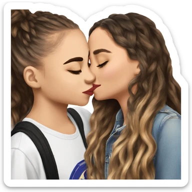 Sabrina Carpenter kissing Jenna Ortega sticker