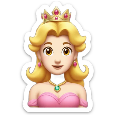 Super Mario and princess peach only with face  sticker
