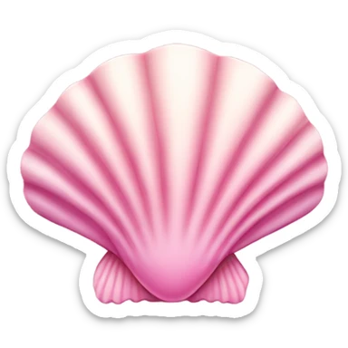 pink scallop shell sticker