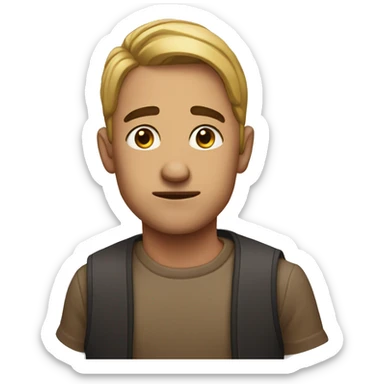 raising left eyebrow sticker