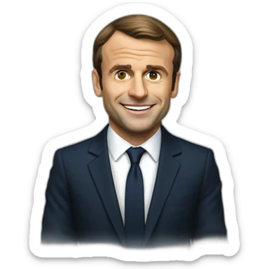 Emanuel Macron site cash sticker