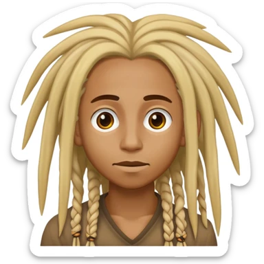 Brown person wit blonde dreads sticker