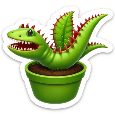 venus fly trap without a face, more realistic sticker