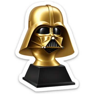 star wars time show trophy golden vader sticker