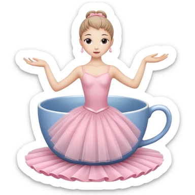 a cup headed ballerina sticker