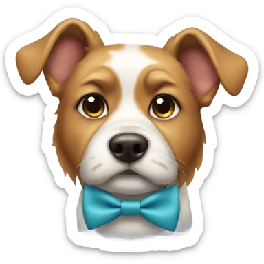 Dog with a bow tie  sticker