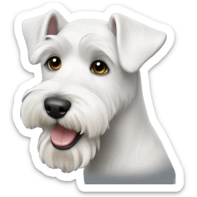 white miniature schnauzer sticker