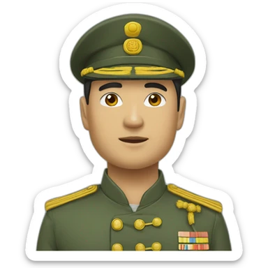 Chinois-militaire sticker