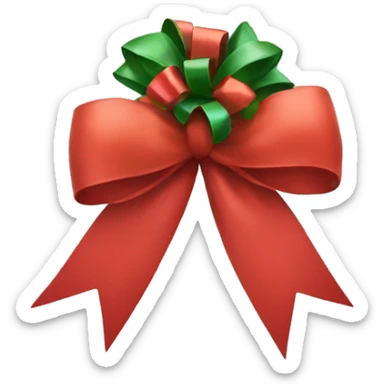 Christmas bow sticker