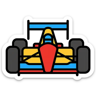 racing cars in 1990s sticker
