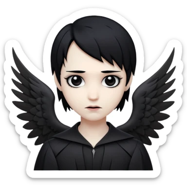 angel vampire paper angels wings emo sticker