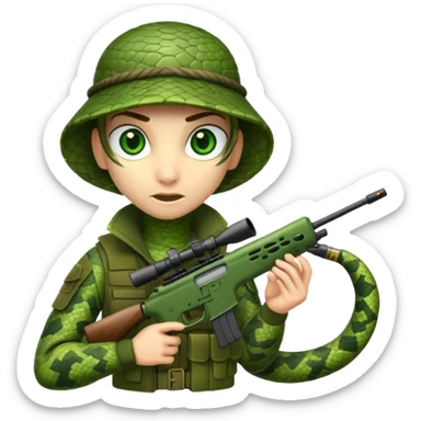 A snake sniper sticker