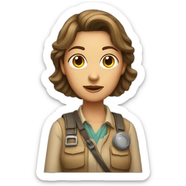 woman archaeologist sticker
