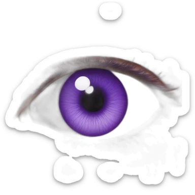 majestic godly violet iris eyeball serious intense symmetrical knowledgable asian sticker