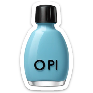 Light blue OPI nail polish product  sticker