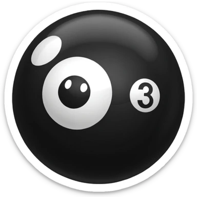 Black pull Ball with MB written on it. Nothing else no holes or anything. sticker