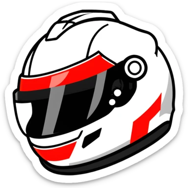 Kevin Magnussen, Danish F1 driver, with racing helmet, Haas team colors white and red sticker