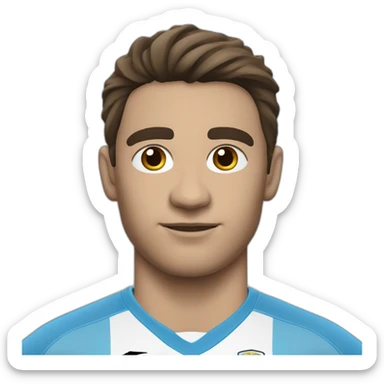 uruguayan football player, with a plain sky blue jersey sticker