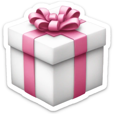 Pink and white Christmas present  sticker