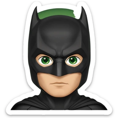 Batman con traje del caballero oscuro pero con ojos verdes  sticker