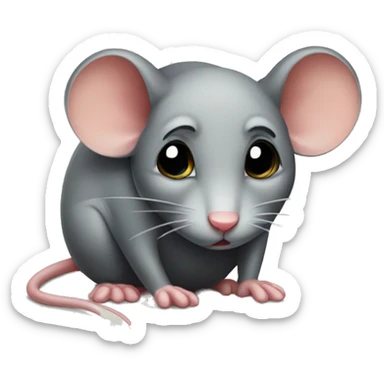 sad mouse  sticker