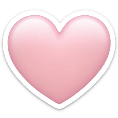 light pink heart  sticker